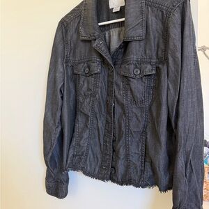 Tommy Bahama Linen Raw Edge Jacket NWOT Black XL